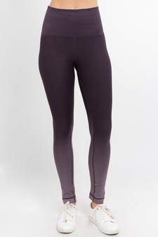 Women's Ombre Moto Ridge Detail High Performance Activewear Compression Leggings