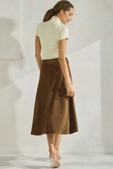 Women's Corduroy Flared Long Skirt style 2