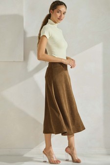 Women's Corduroy Flared Long Skirt style 3