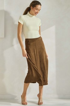 Women's Corduroy Flared Long Skirt style 5
