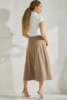 Women's Corduroy Flared Long Skirt style 2