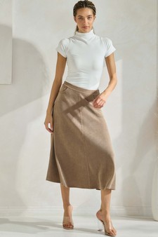 Women's Corduroy Flared Long Skirt style 4