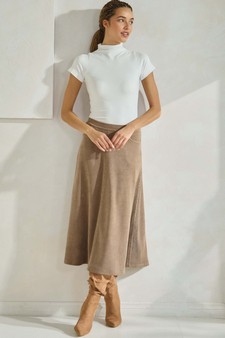 Women's Corduroy Flared Long Skirt style 5