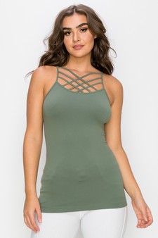 ETA 06/25/26 - Womens Seamless Triple Criss-Cross Front Cami