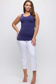 Lady's V or U Neckline Reversible Seamless Tank style 5