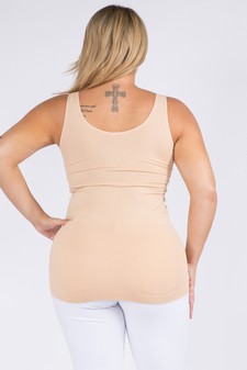 Lady's V or U Neckline Reversible Seamless Tank style 3