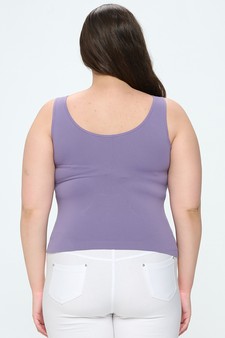 Lady's V or U Neckline Reversible Seamless Tank style 3