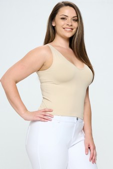 ETA 09/04/26 - Lady's V or U Neckline Reversible Seamless Tank style 2