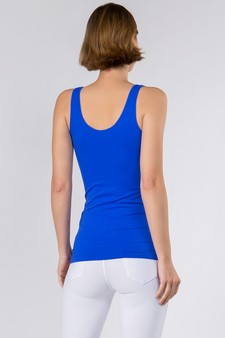 Lady's V or U Neckline Reversible Seamless Tank style 4