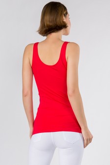 Lady's V or U Neckline Reversible Seamless Tank style 4