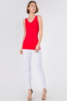 Lady's V or U Neckline Reversible Seamless Tank style 5