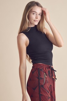 Women’s Always Classy Ribbed Mock Neck Tank (S/M only) style 2