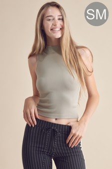 Women’s Always Classy Ribbed Mock Neck Tank (S/M only)
