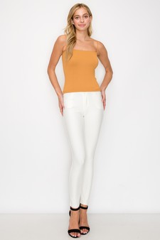 Women’s Ribbed Thin Strapped Seamless Tank style 4