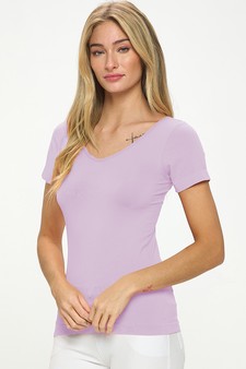 Women’s Seamless Reversible V-Neck Short Sleeve Top