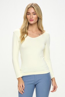 Women’s Seamless Reversible V-Neck Long Sleeve Top (New Version)