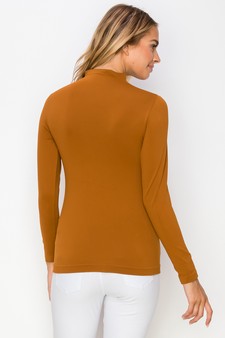 Women’s Bare Essential Seamless Mock Neck Long Sleeve Top style 3