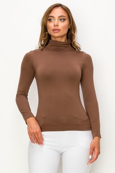 Women’s Bare Essential Seamless Mock Neck Long Sleeve Top