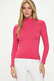 Women’s Bare Essential Seamless Mock Neck Long Sleeve Top