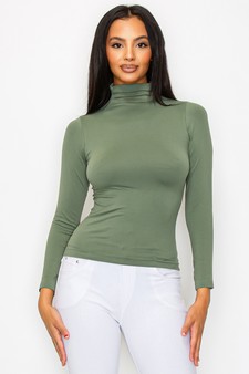 Women’s Bare Essential Seamless Mock Neck Long Sleeve Top