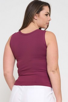 Women’s Reversible High-Low Neckline Seamless Tank style 2