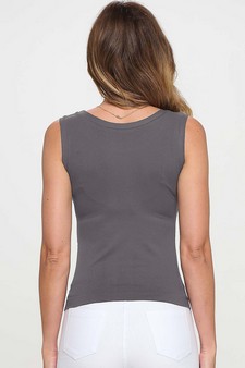Women’s Reversible High-Low Neckline Seamless Tank style 2