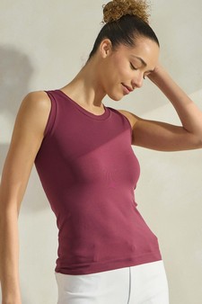 Women’s Reversible High-Low Neckline Seamless Tank style 3