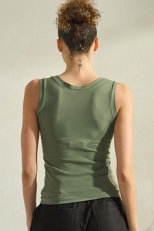 Women’s Reversible High-Low Neckline Seamless Tank style 2