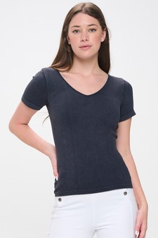 ETA 04/24/24 - Women's Short Sleeved Stonewashed Ribbed Tank