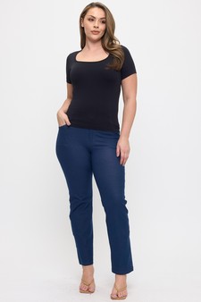 Seamless Scoop Neck Short Sleeve Top style 5