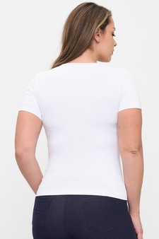 Seamless Scoop Neck Short Sleeve Top style 2