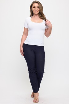 Seamless Scoop Neck Short Sleeve Top style 5
