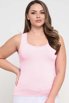 ETA 05/12/25 - Women's U Neck Solid Seamless Tank