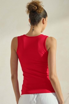 ETA 05/16/25 - Women's U Neck Solid Seamless Tank style 2