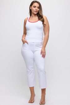 ETA 07/10/25 - Women's U Neck Two Tone Seamless Tank style 5