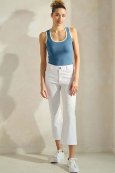 Women's U Neck Two Tone Seamless Tank style 5
