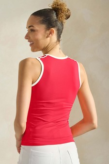 Women's U Neck Two Tone Seamless Tank style 2
