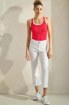 Women's U Neck Two Tone Seamless Tank style 5