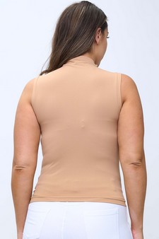 Women's Mock Neck Seamless Sleeveless Tank style 2