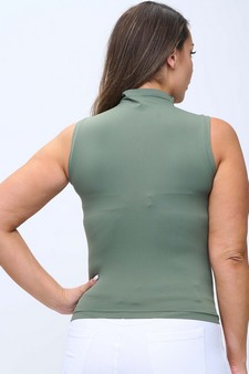 Women's Mock Neck Seamless Sleeveless Tank style 2