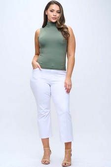 Women's Mock Neck Seamless Sleeveless Tank style 5