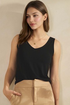 Women's Airsoft Seamless Reversible U-V Neckline Modal Tank Top style 4