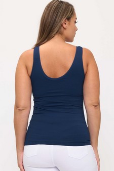 Women's Reversible Seamless U/V-Neckline Tank with Built-In Bra style 2
