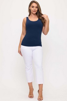 Women's Reversible Seamless U/V-Neckline Tank with Built-In Bra style 4