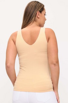 ETA 11/11/25 - Women's Reversible Seamless U/V-Neckline Tank with Built-In Bra style 2