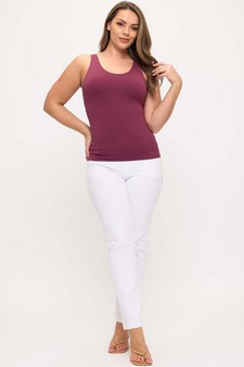 Women's Reversible Seamless U/V-Neckline Tank with Built-In Bra style 5
