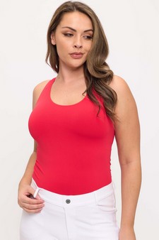 Women's Reversible Seamless U/V-Neckline Tank with Built-In Bra style 4