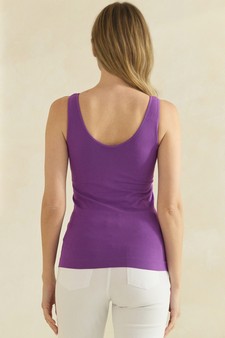 Women's Reversible Seamless U/V-Neckline Tank with Built-In Bra style 2