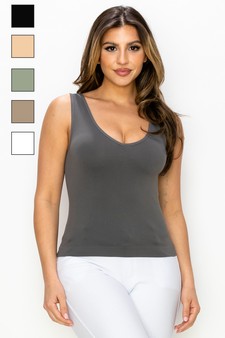 6 Piece Sample Bundle - V or U Neckline Reversible Seamless Tank