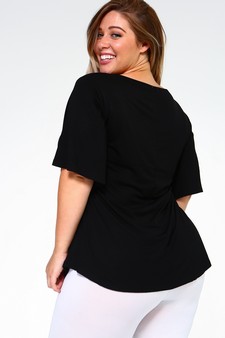 Lady's Bell Short Sleeve Tunic Top style 5